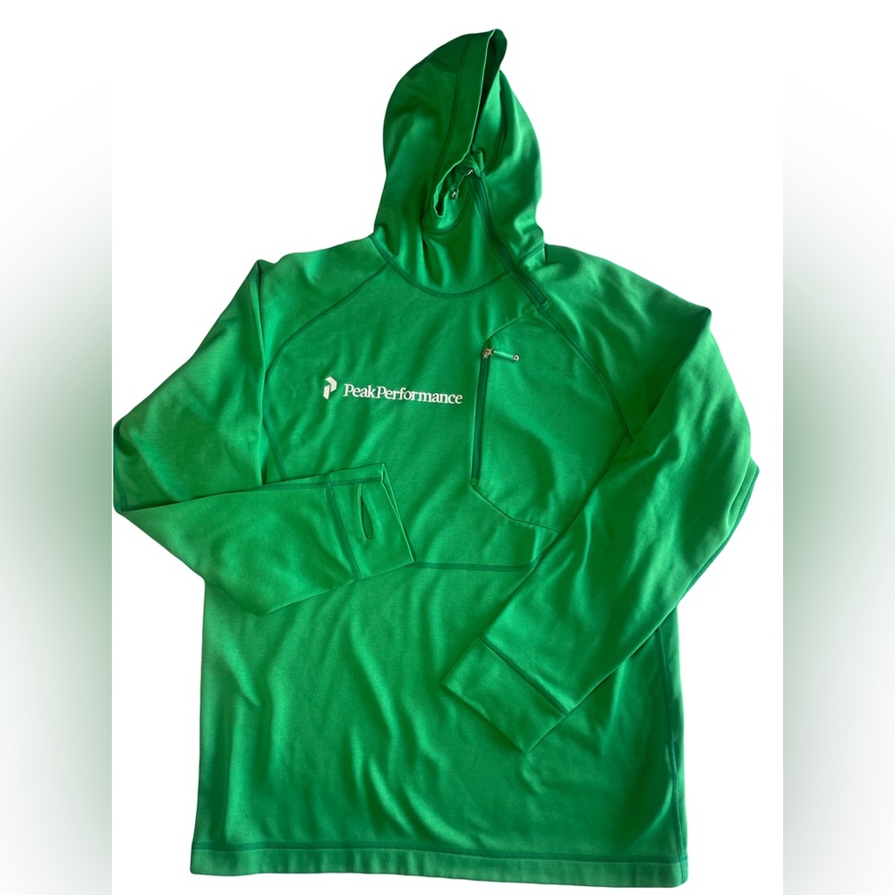 Peak Performance Green Hooded Pullover Sweatshirt